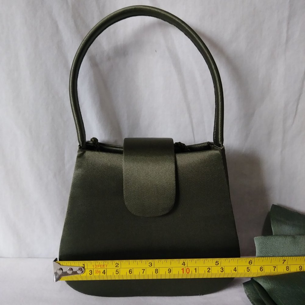 Vintage 2-Piece Formal Bridesmaid Dress Olive Green Professional Hand Sewn - Picture 14 of 16